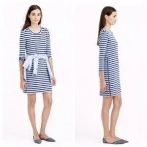 J. Crew striped dress zippers XS blue